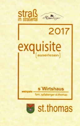 Weingut Silvia Rosenberger Strass Taufwein Etikette 2017 exquisite